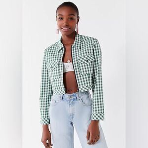NWOT Urban Outfitters cropped gingham jacket, preppy elevated indie, size small